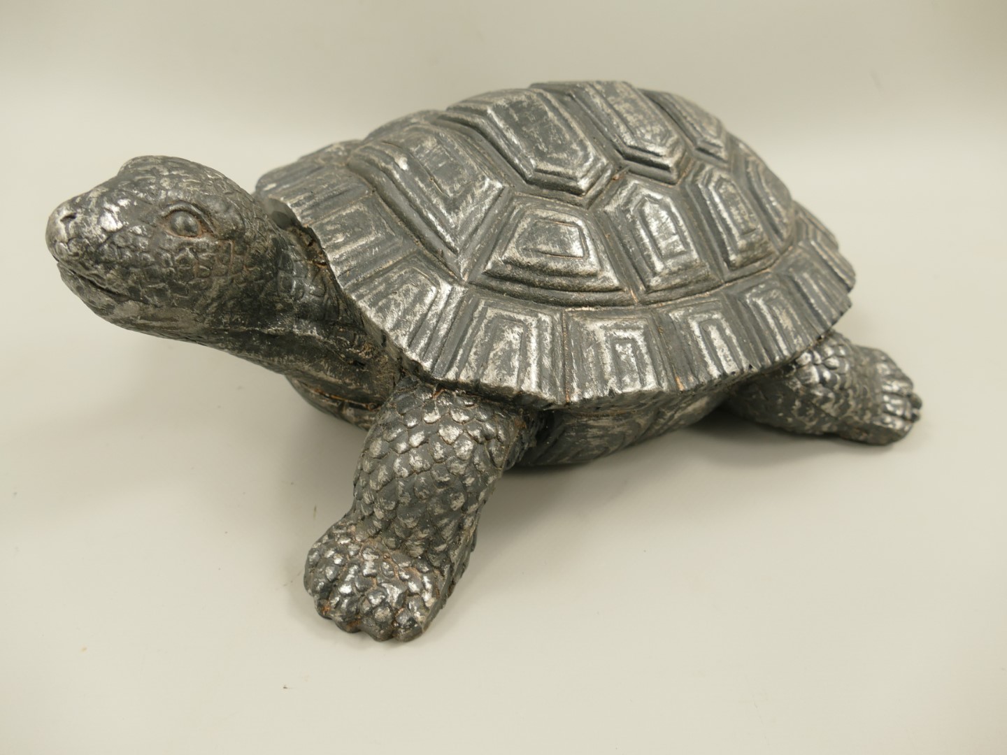 Schildkröte Kunststein farbig(MGO) Grau L.30cm