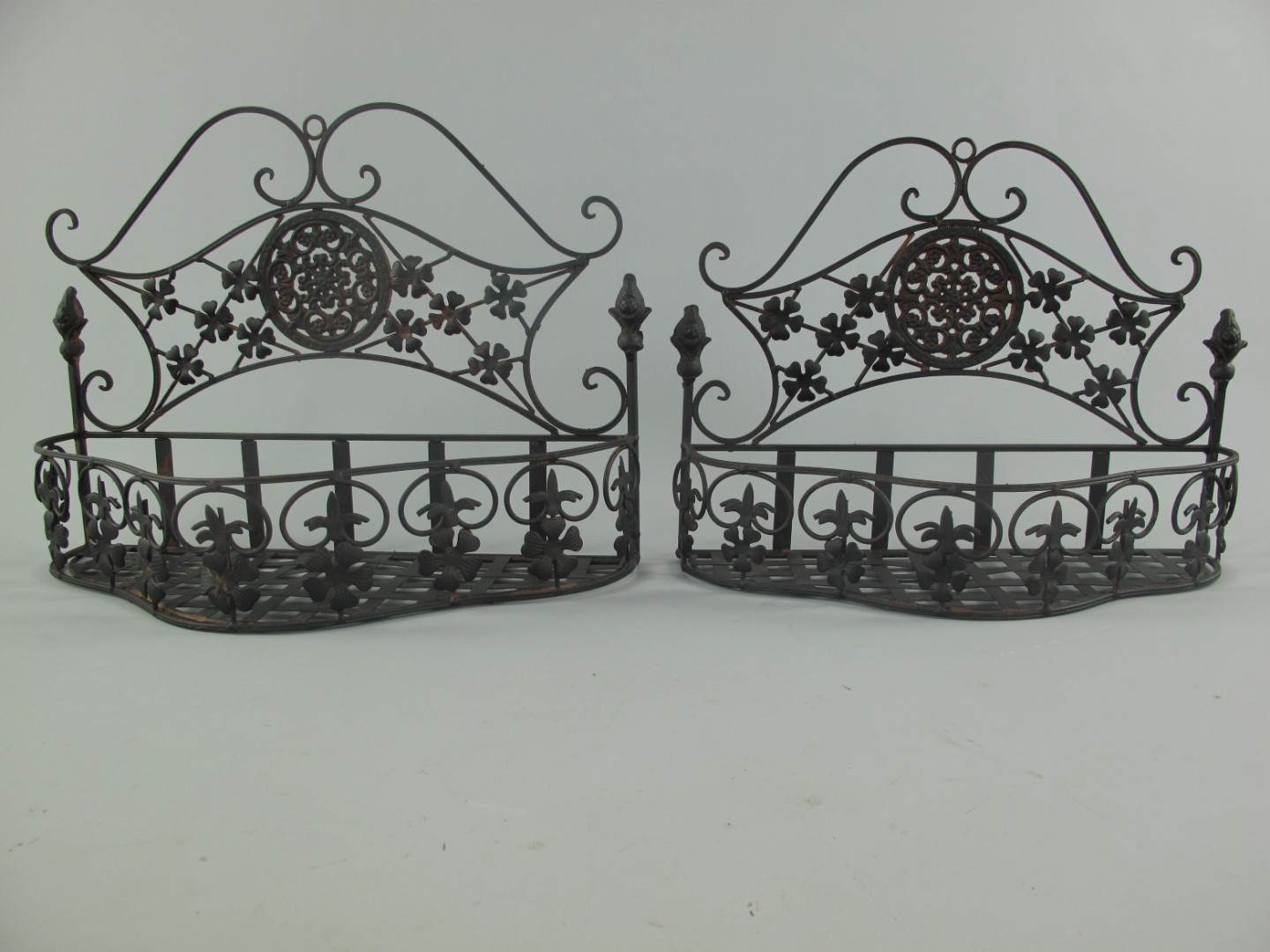 Wandhanger Eisen Röst farb Set/2 H.28/30-L.37/41cm