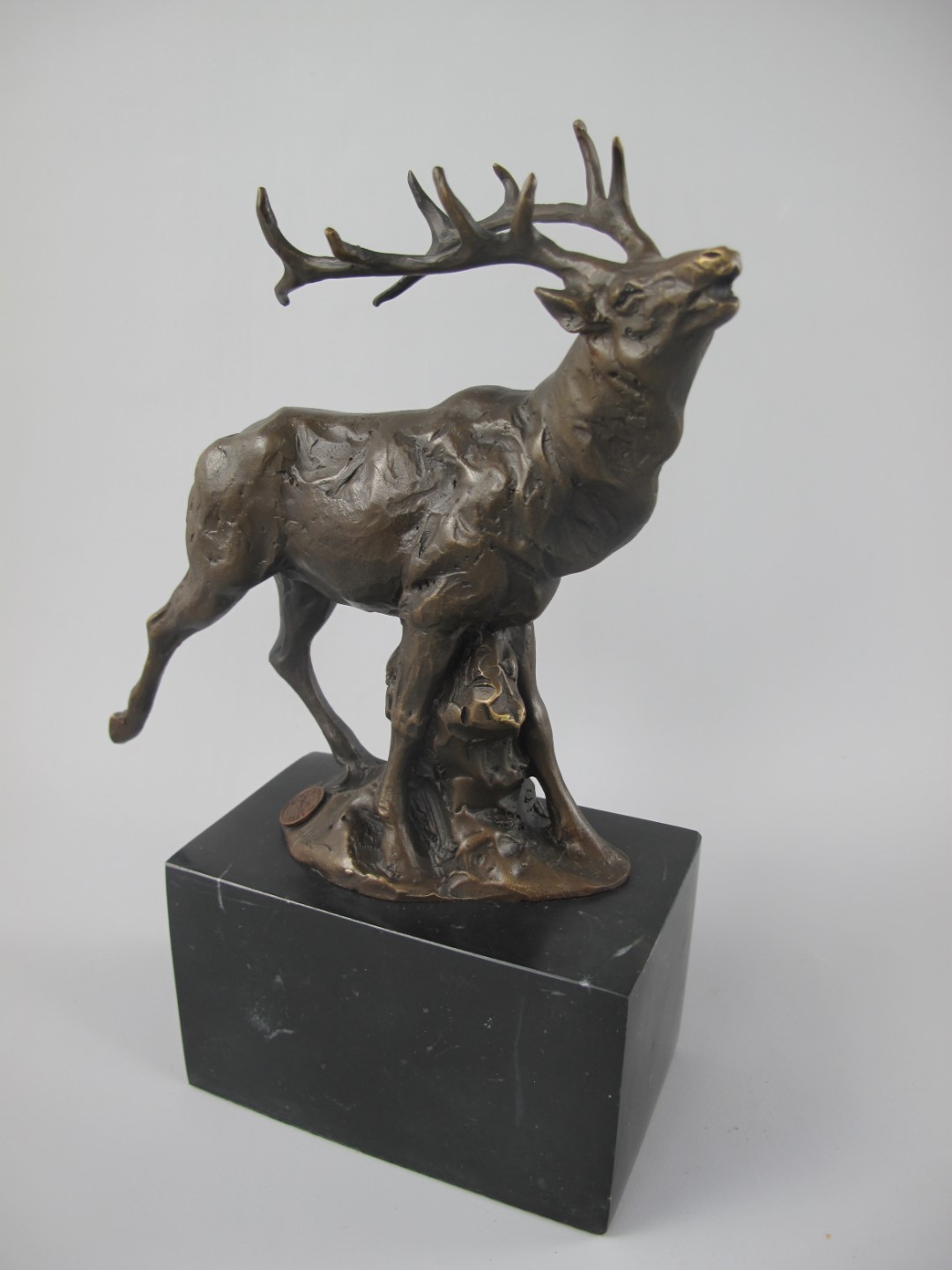 Figur Bronze HIRSCH H.25x18cm