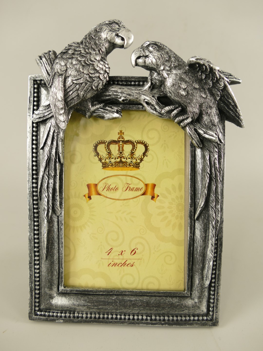 *ANG Bilderrahmen(4X6)Polyst. Silber farbig H.23cm