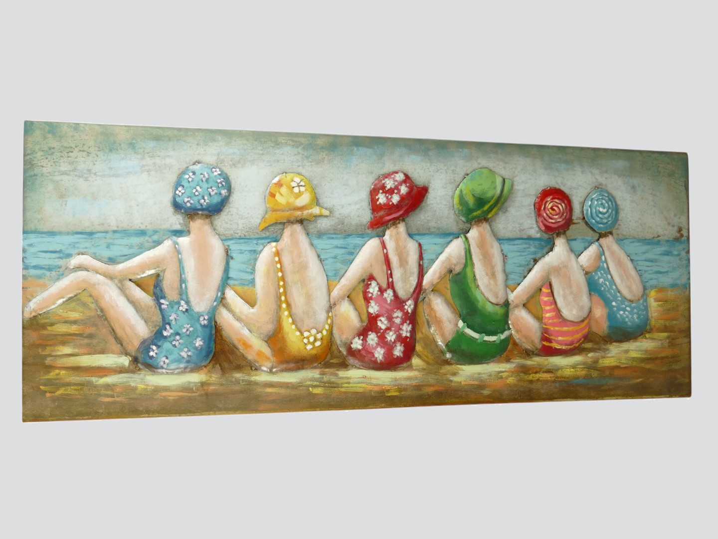 (*)Metallbild(3D) Eisen Frauen L.150x60cm