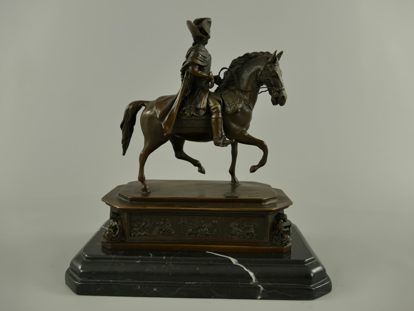 Bronze Figur Friedrich II H.25x25cm